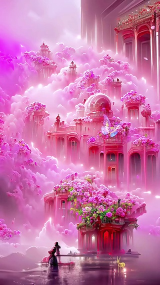 粉色玫瑰城堡