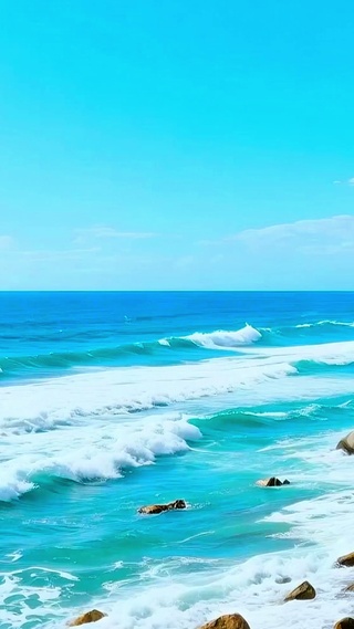 治愈蓝天大海4K