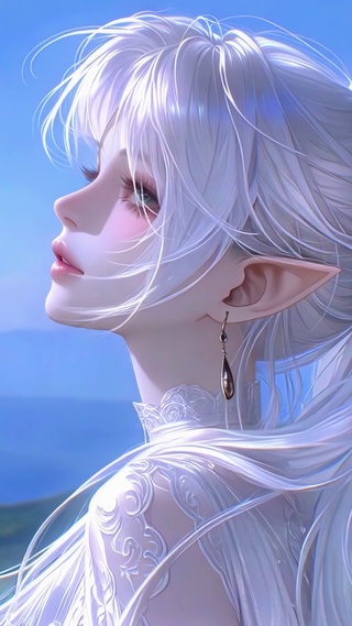 蓝调山野精灵少女
