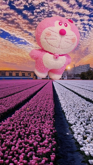 浪漫双拼郁金香花海