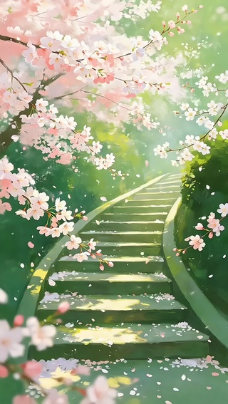 樱花飘落