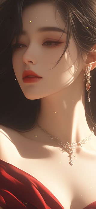 4K 红衣古风美女 15