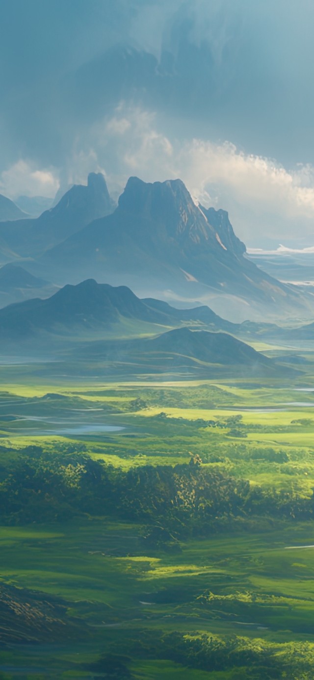 绿色护眼开阔草原