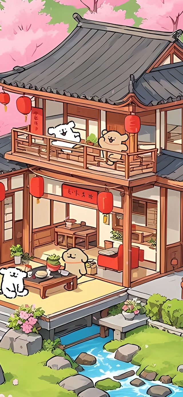 春天樱花阁楼