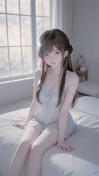 清透感宅家温柔少女