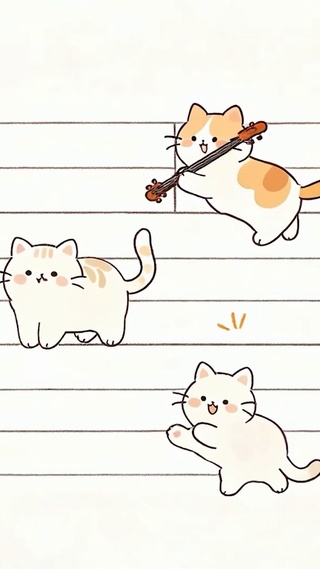 可爱一群猫咪