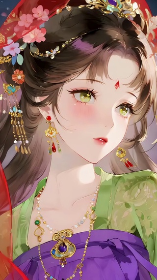 红纱倚月
