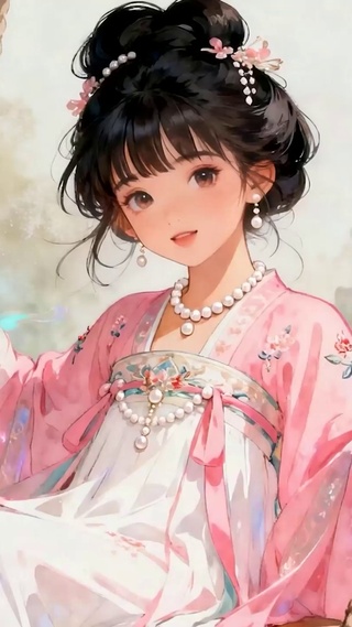 荡秋千古风女孩