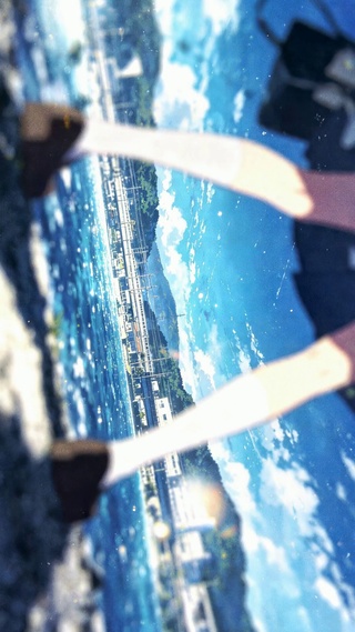 夏日海边二次元少女