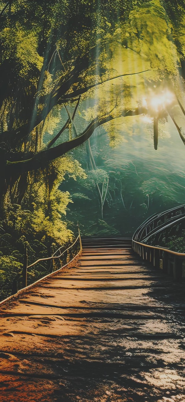 森林小路AI护眼壁纸