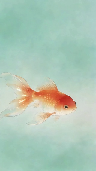 水彩锦鲤