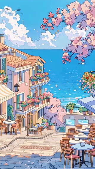 海滨村落小路