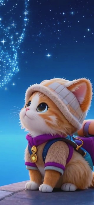 4K城堡烟花猫咪