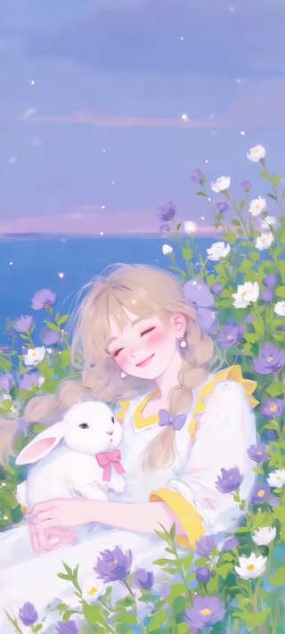 少女与白兔的甜软时光