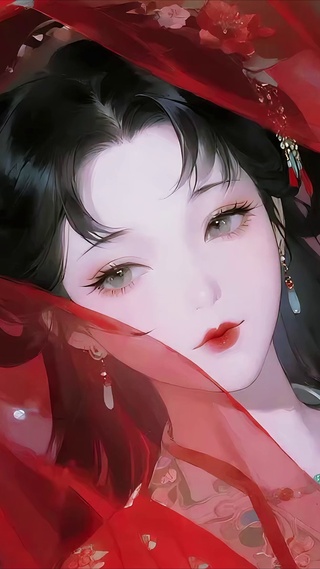 古风动漫少女-花嫁新娘