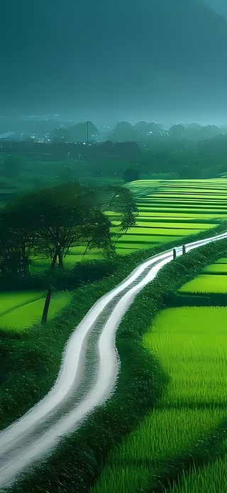 绿色的田野