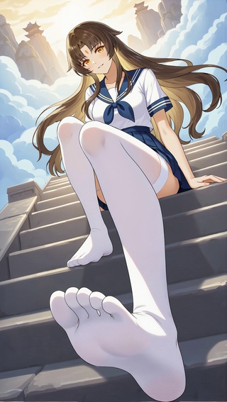 国风丨插画丨神女丨水手服