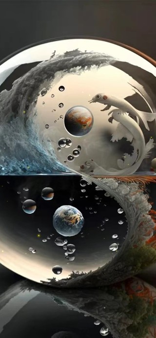 水晶太极鱼