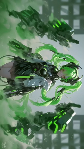 机甲绿衣少女