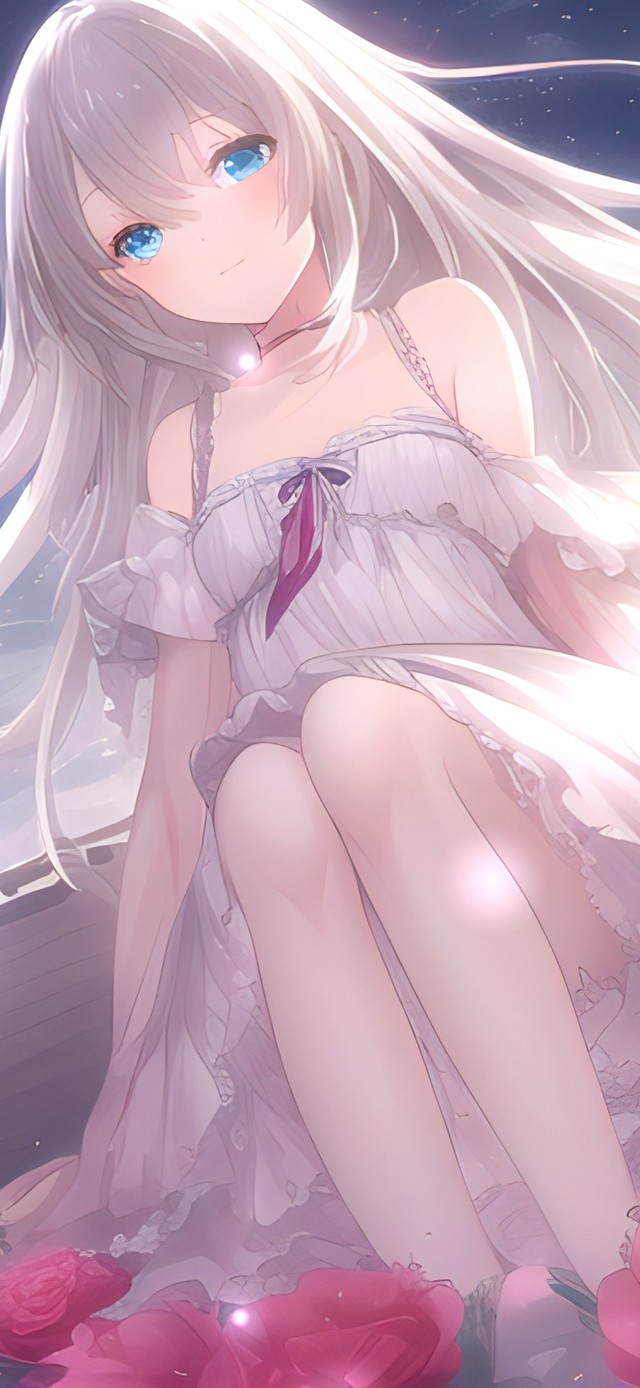 玫瑰沙滩的月光少女