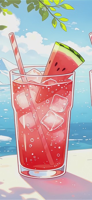 清新夏日冰海