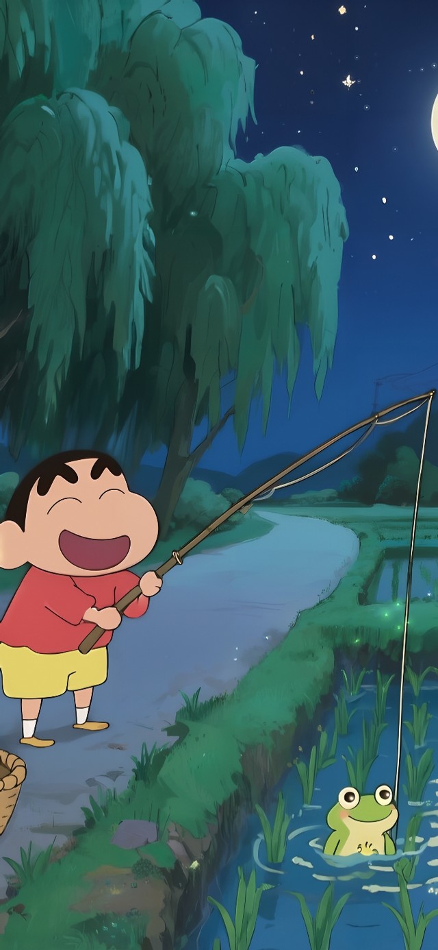 夏夜农田边蜡笔小新