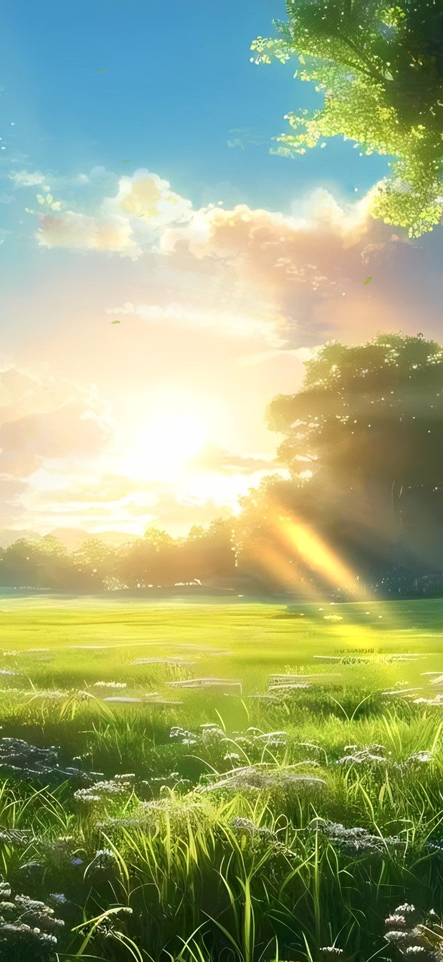 唯美的绿色大草原