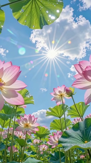 晴风拂荷田，云影入夏来