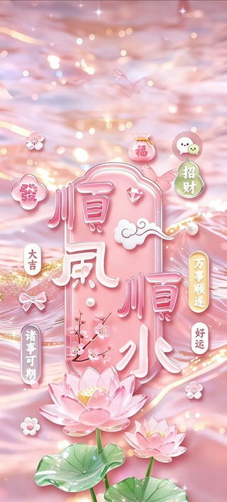 简约好运文字壁纸