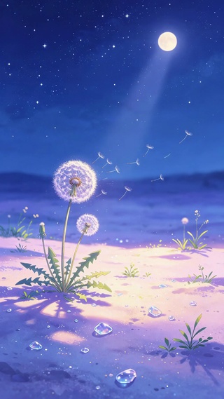夜晚蒲公英