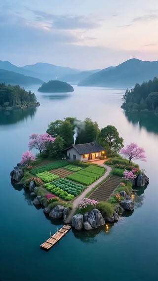 湖中小屋