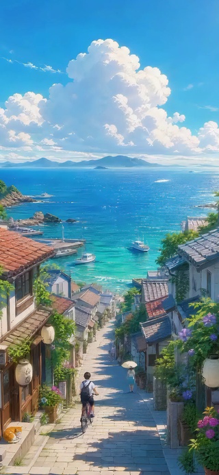海滨小镇
