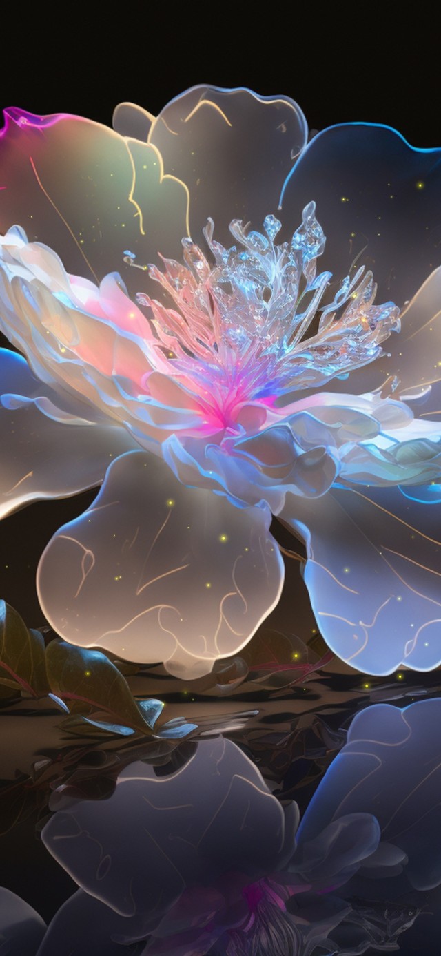 唯美水晶牡丹花