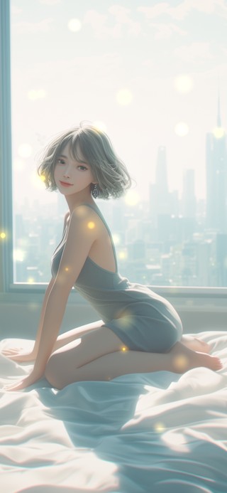 她的身影宛如浮光掠影