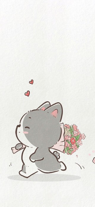 开心送花小猫～
