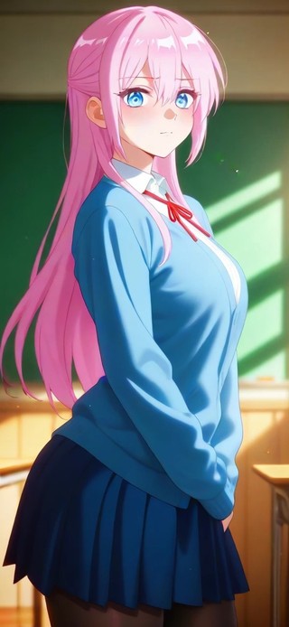 唯美粉发少女