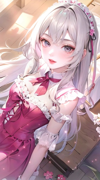 享受阳光的少女