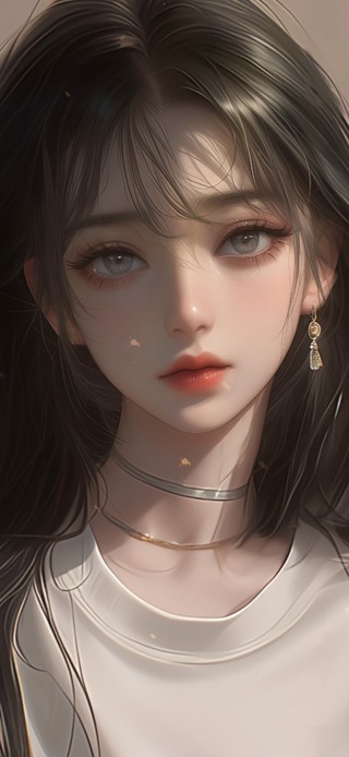 倚墙光明少女