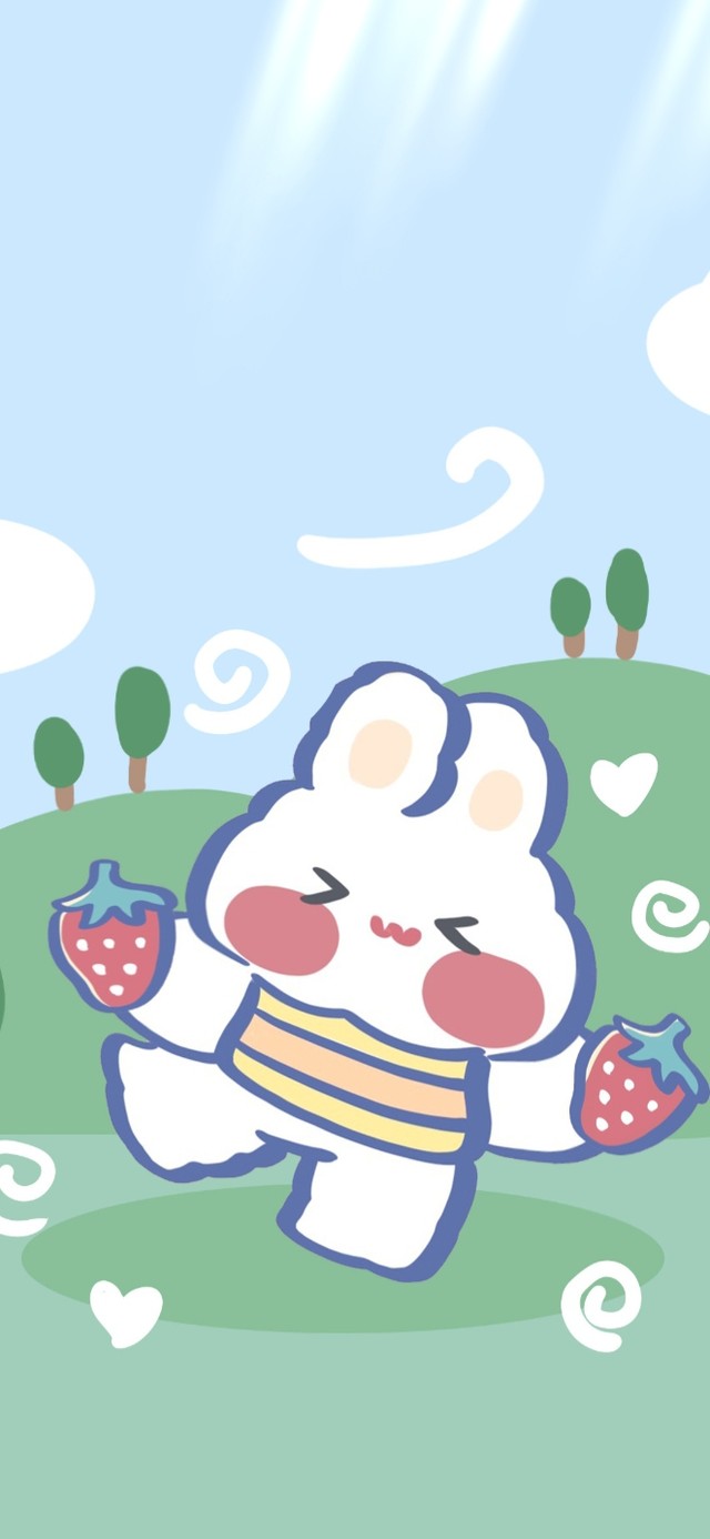 郊游草莓小兔子