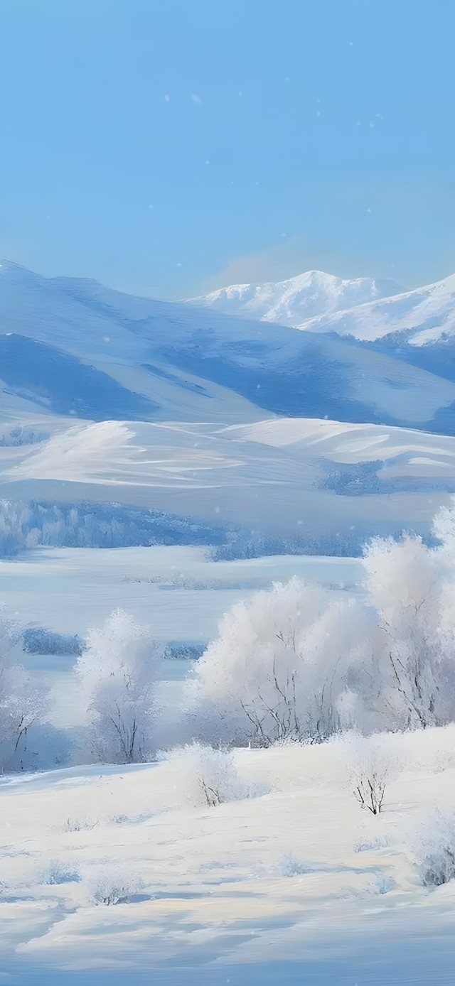 唯美的冬季雪景