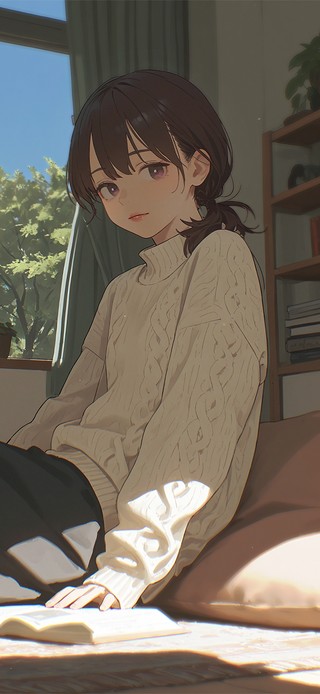唯美午后房间少女