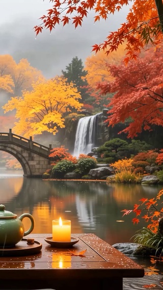 国风山水湖畔