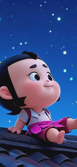 看见流星兴奋的葫芦娃