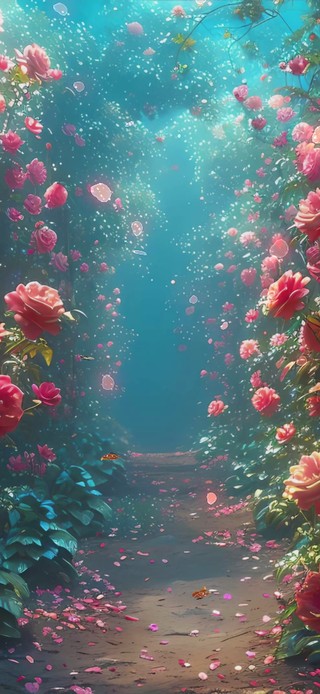 护眼花景