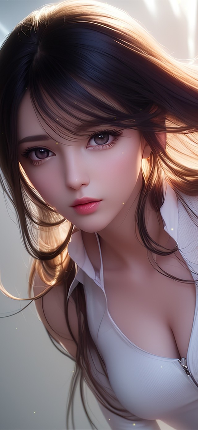 纯欲系长发女生
