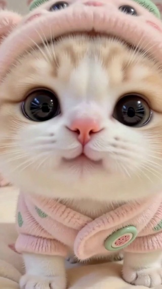 软萌睡衣小猫