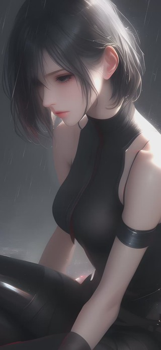 雨中光剑女孩