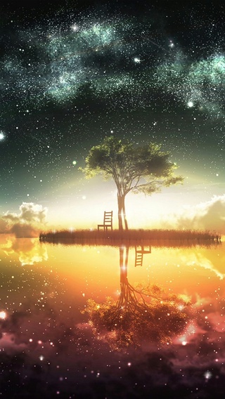 黄昏星空