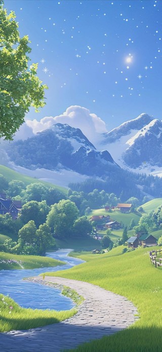护眼绿景