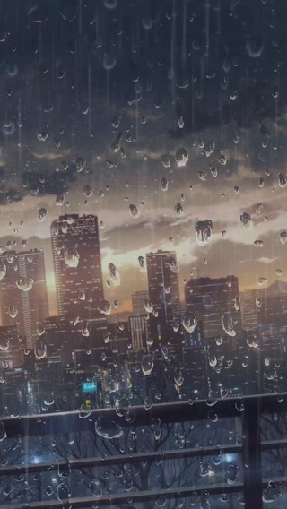 窗外的雨滴